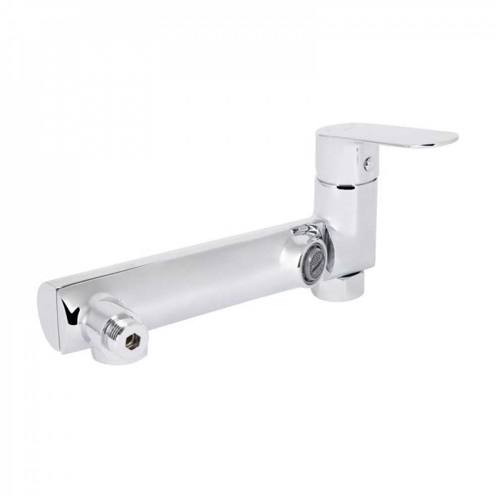 Змішувач для ванни Qtap Evia з поворотним виливом (з душовим гарнітуром) QTEVI260CRM47578 Chrome SD00053702