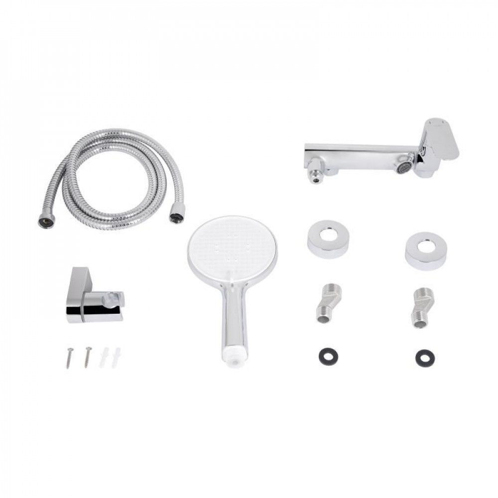 Змішувач для ванни Qtap Evia з поворотним виливом (з душовим гарнітуром) QTEVI260CRM47578 Chrome SD00053702