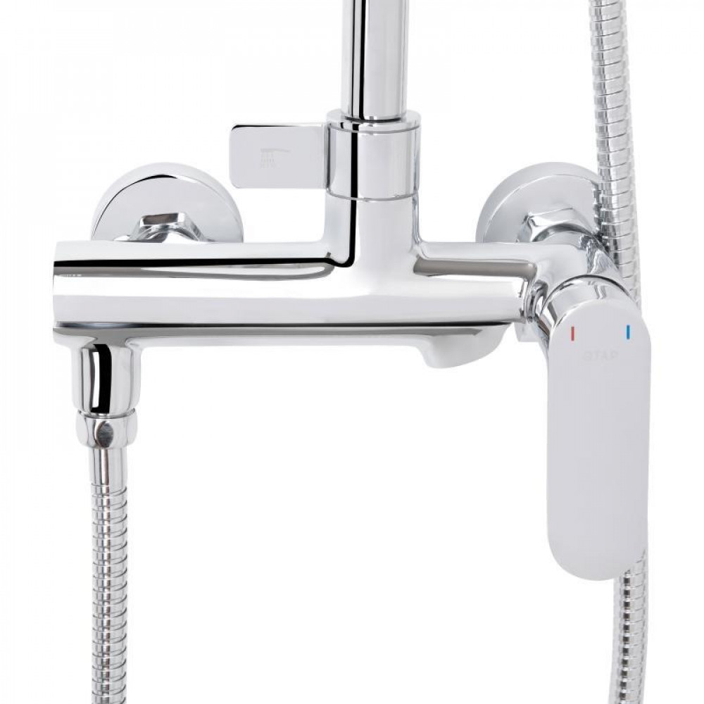 Душевая система универсальная Qtap Evia на три потребителя (с изливом) QTEVI111CRM47583 Chrome SD00053707