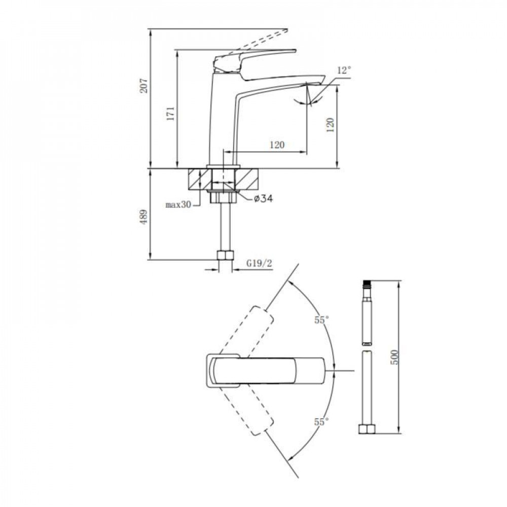 Змішувач для раковини Qtap Tern QTTER2701CRM47584 Chrome SD00053708