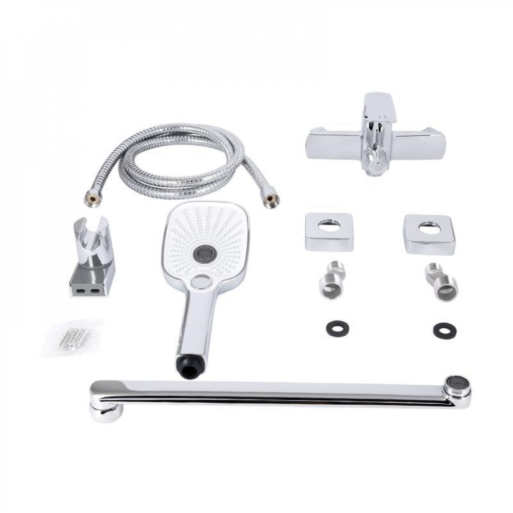 Змішувач для ванни Qtap Tern з довгим поворотним виливом (з душовим гарнітуром) QTTER260CRM47587 Chrome SD00053711