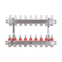 Коллектор с расходомерами (нерж.) 1" х9 Icma № К073