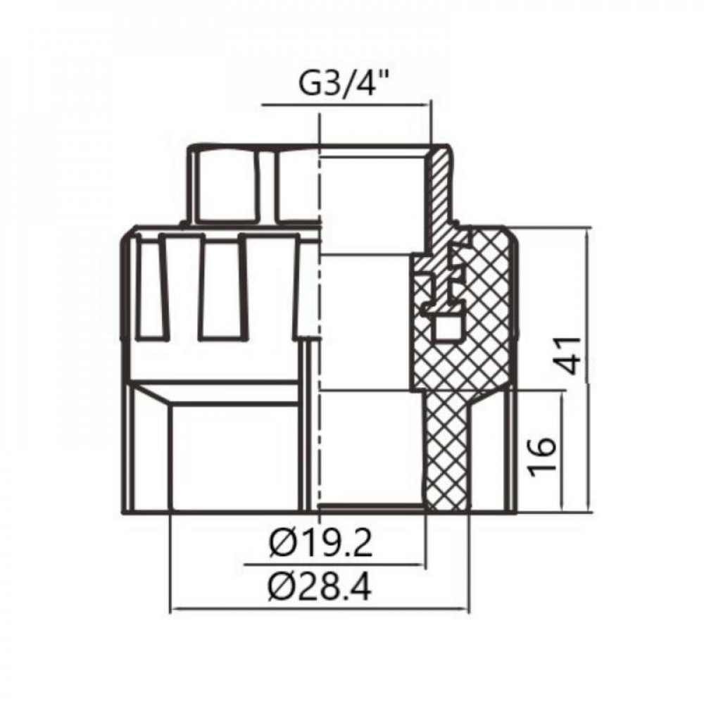 Муфта PPR Thermo Alliance 20х3/4" ВР SD00053984