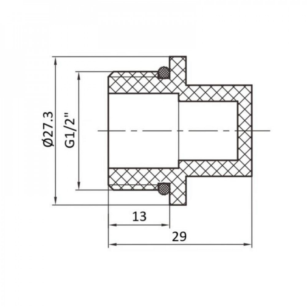 Заглушка PPR Thermo Alliance з різьбою 20х1/2" ЗР SD00053986