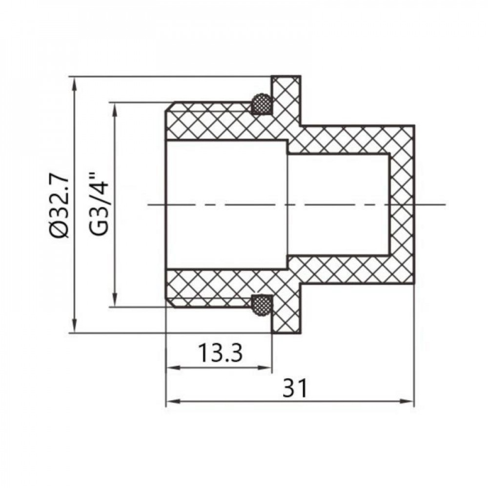 Заглушка PPR Thermo Alliance з різьбою 20х3/4" ЗР SD00053987