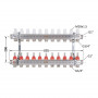 Колектор Icma № К073 з витратомірами (нерж.) 1" х 3/4" на 11 виходів SD00054040
