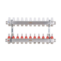 Колектор Icma № К073 з витратомірами (нерж.) 1" х 3/4" на 11 виходів