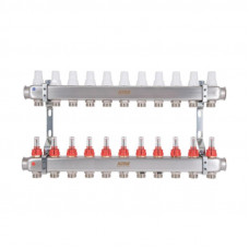 Колектор Icma № К073 з витратомірами (нерж.) 1" х 3/4" на 11 виходів