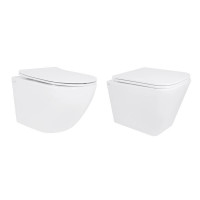 Акційний набір: Унітаз підвісний Jay Ultra Quiet QT07335177W 485х360х320 + Tern Ultra Quiet QT17332303ASW 490x365x325