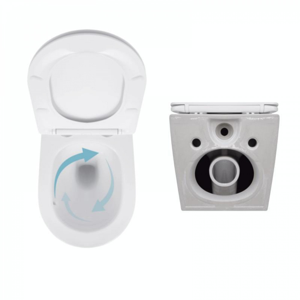 Акційний набір: Унітаз підвісний Jay Ultra Quiet QT07335177W 485х360х320 + Tern Ultra Quiet QT17332303ASW SD00054048