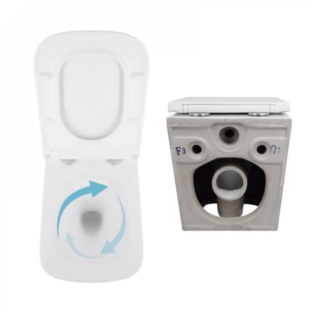 Акційний набір: Унітаз підвісний Jay Ultra Quiet QT07335177W 485х360х320 + Tern Ultra Quiet QT17332303ASW SD00054048