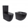Акційний набір: Унітаз напольний Robin Ultra Quiet QT13226083AMB 660x360x855 Black + Біде напольне Robin SD00054052