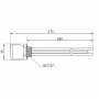ТЕН з термостатом Galmet GE, 2 кВт, 230 В - 5/4" (1 1/4") (100-140 л) (41020001) SD00054074