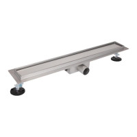 Трап із нержавіючої сталі Qtap Taurus Tile400 лінійний із сухим затвором під плитку