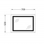 Дзеркало Qtap Mideya (DC-F613) 700х500 з LED-підсвічуванням Touch, з антизапотіванням, димером QT2078NCF7050W SD00054142