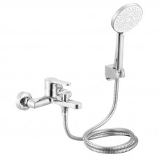 Змішувач латунний для ванни Lidz Astra 006 (з душовим гарнітуром) (k35) LDAST006CRM48087 Chrome