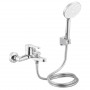 Змішувач латунний для ванни Lidz Astra 006 (з душовим гарнітуром) (k35) LDAST006CRM48087 Chrome SD00054211