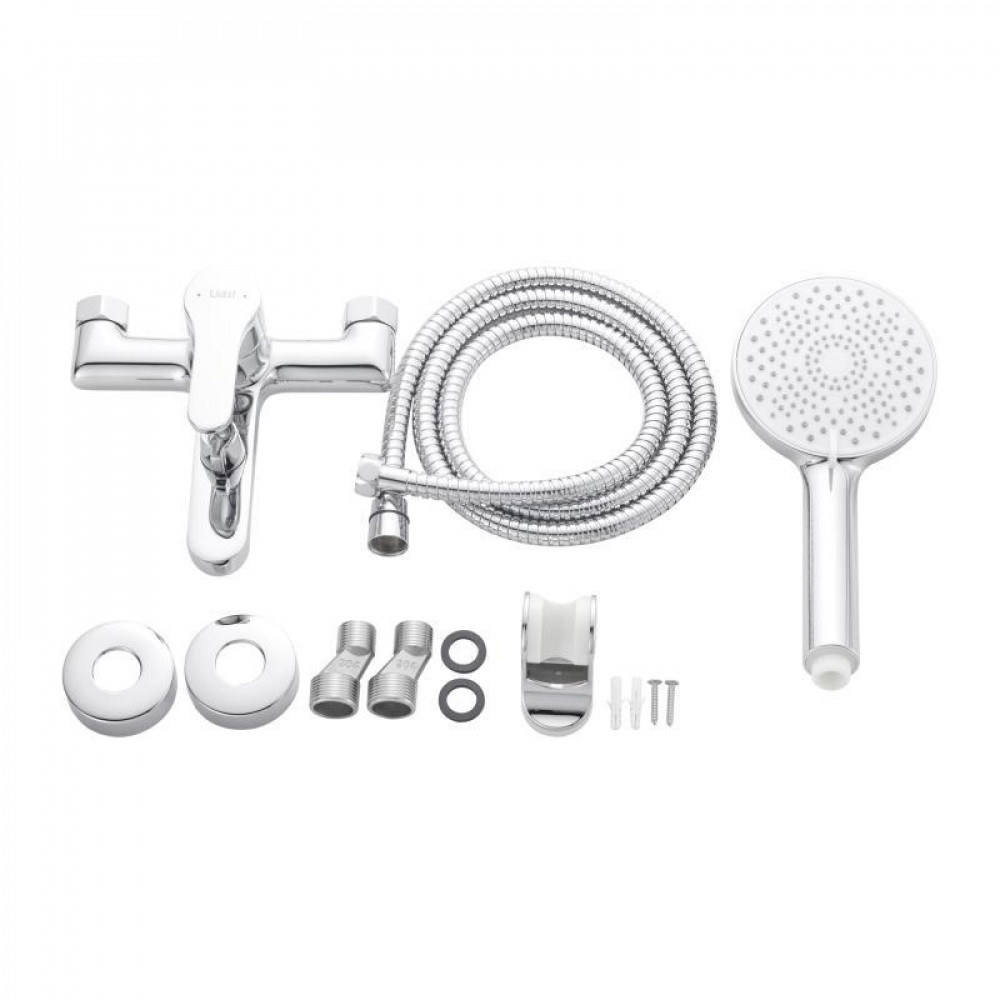 Змішувач латунний для ванни Lidz Astra 006 (з душовим гарнітуром) (k35) LDAST006CRM48087 Chrome SD00054211