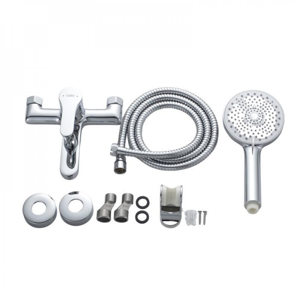 Змішувач латунний для ванни Lidz Astra 006 (з душовим гарнітуром) (k35) LDAST006CRM48087 Chrome SD00054211