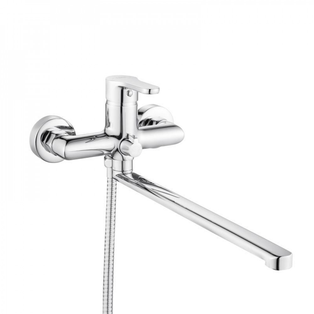 Змішувач латунний для ванни Lidz Astra 005 з поворотним виливом (з душовим гарнітуром) (k35) LDAST005CRM48088 Chrome SD00054212