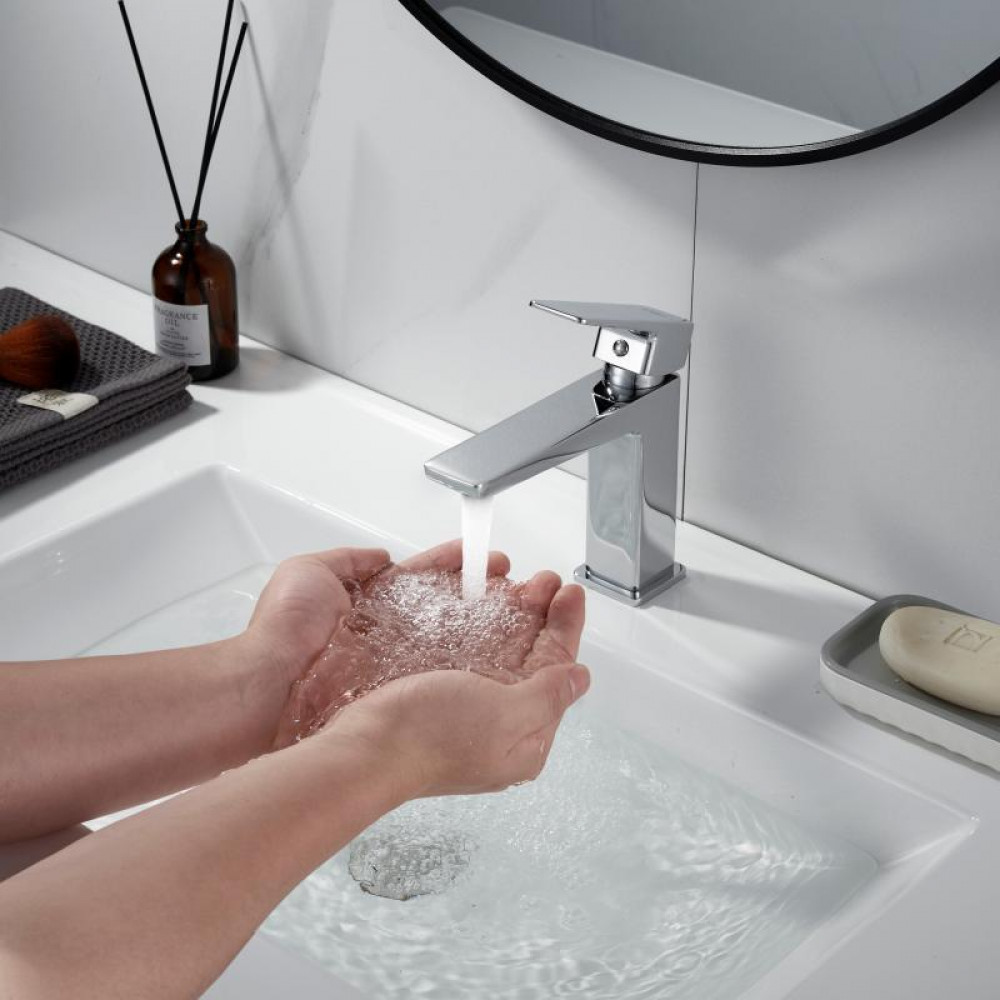 Змішувач латунний для раковини Lidz Orion 001F (k25) LDORI001FCRM48091 Chrome SD00054215