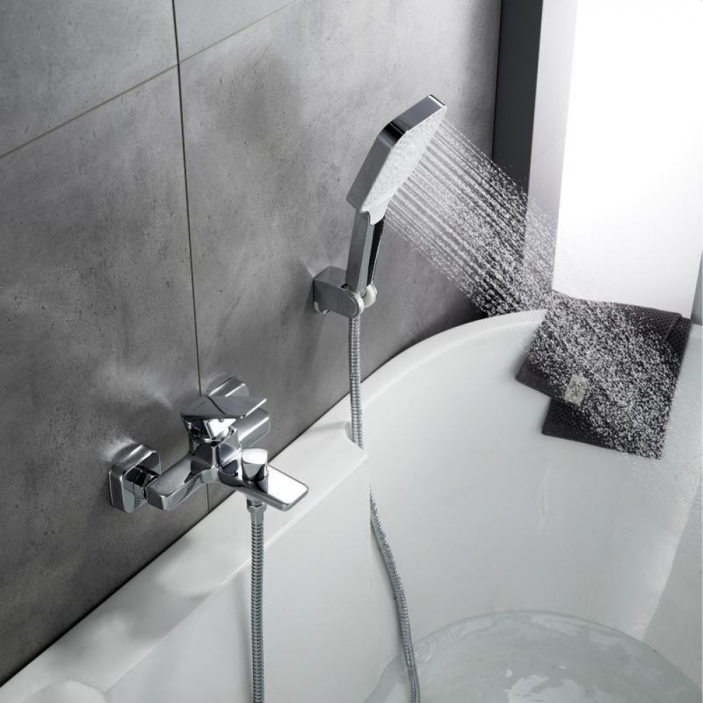 Змішувач латунний для ванни Lidz Orion 006 (з душовим гарнітуром) (k35) LDORI006CRM48093 Chrome SD00054217