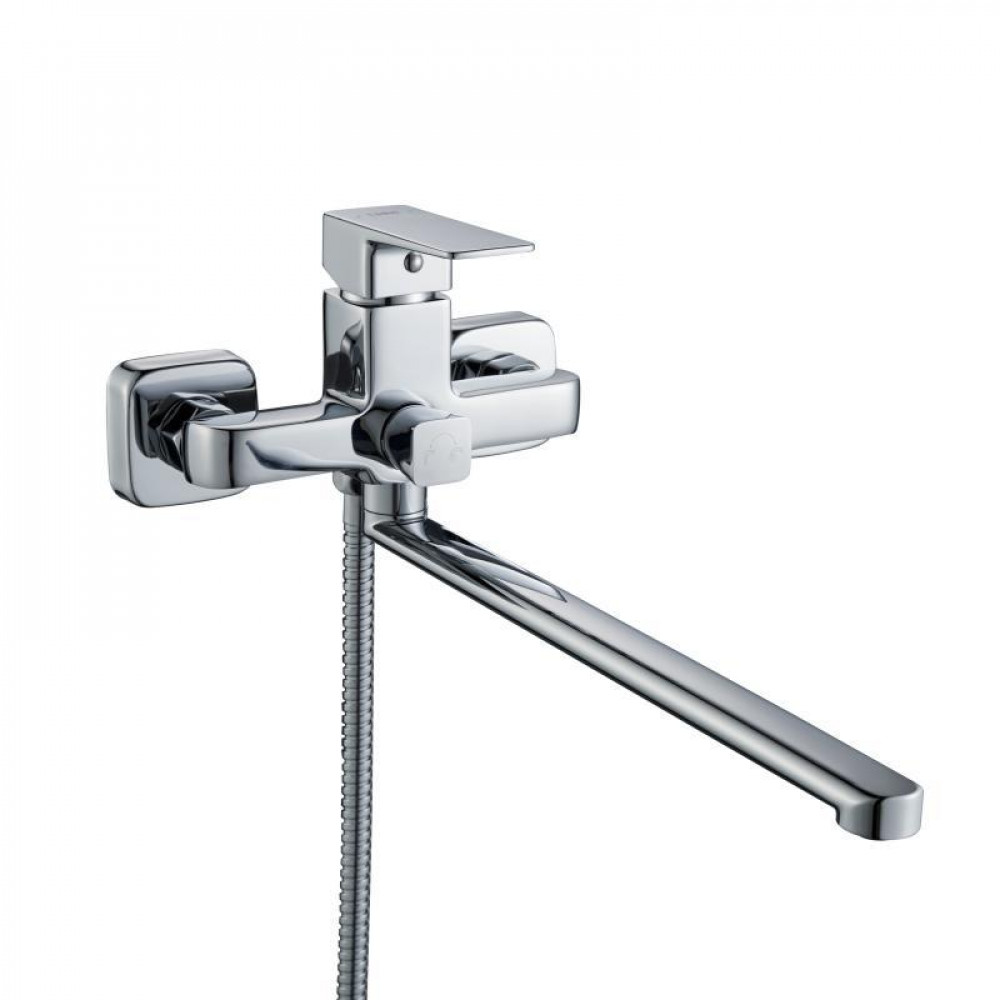 Змішувач латунний для ванни Lidz Orion 005 з поворотним виливом (з душовим гарнітуром) (k35) LDORI005CRM48094 Chrome SD00054218