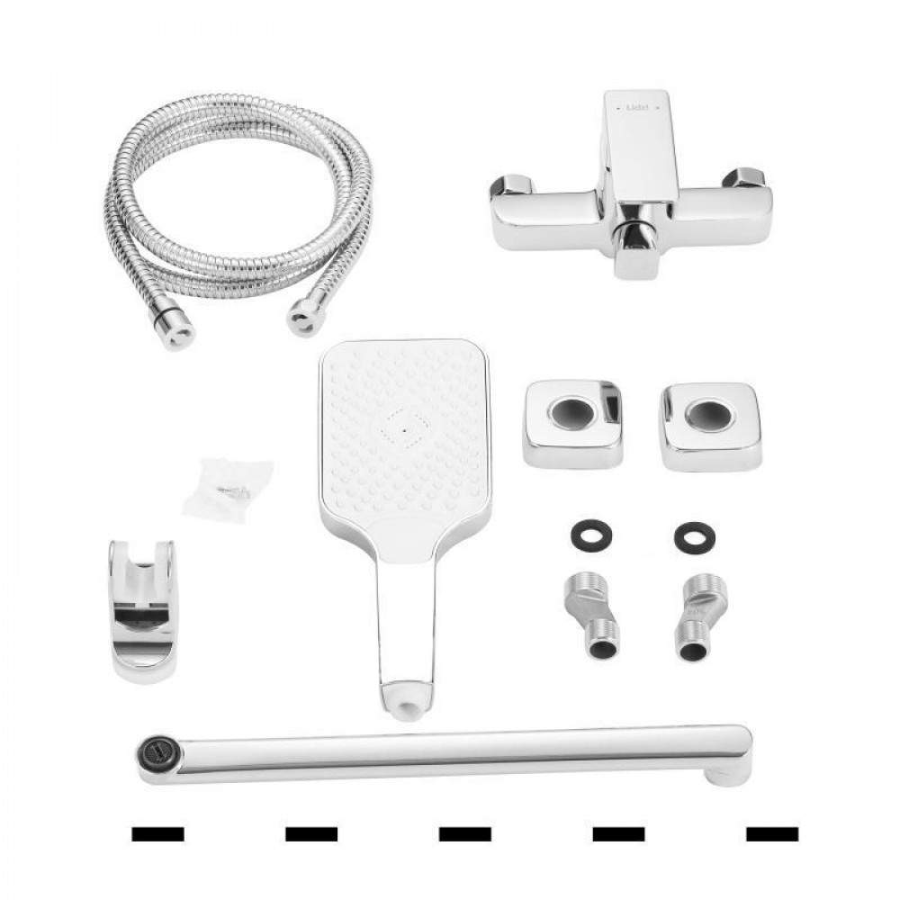 Змішувач латунний для ванни Lidz Orion 005 з поворотним виливом (з душовим гарнітуром) (k35) LDORI005CRM48094 Chrome SD00054218