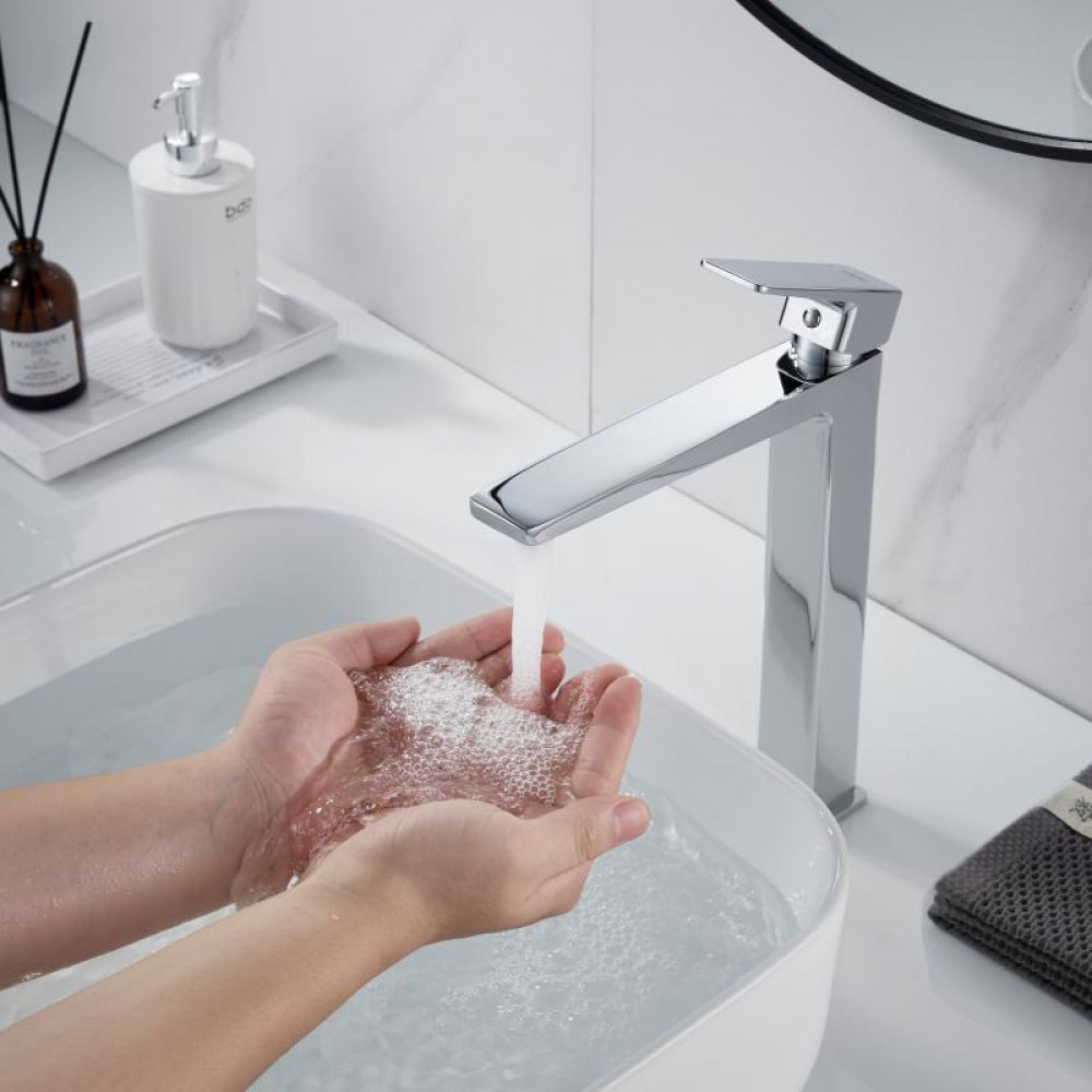 Змішувач латунний для раковини Lidz Orion 001FH високий (k25) LDORI001FHCRM48096 Chrome SD00054220