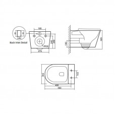 Унітаз підвісний Qtap Scorpio безободковий Ultra Quiet з сидінням Soft-close QT14332380ASW