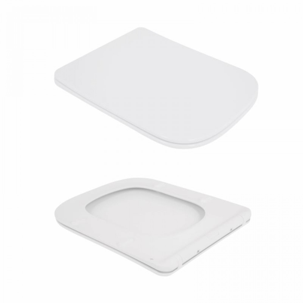 Унітаз підвісний Crow Rimless 485х340х330 мм, White, з сидінням Slim Duroplast/ Soft-close/ Quick Release QT05335171RW Qtap SD00054228