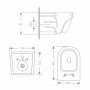 Унітаз підвісний Jay Rimless 485×360×320 мм, White, з сидінням Slim Duroplast/ Soft-close/ Quick Relase QT07335177RW Qtap SD00054231