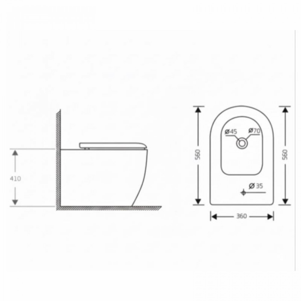 Біде підлогове Qtap Jay 560х360х410 мм, White QT07443375W SD00054234