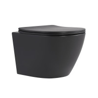 Унитаз подвесной Robin Ultra Quiet 490×365×325 мм, Anthracite, с сиденьем Slim Duroplast / Soft-close / Quick Release