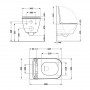 Унітаз підвісний Tern Ultra Quiet 490×365×325 мм, Marble, з сидінням Slim Duroplast / Soft-close / Quick Release QT17332303ASMR SD00054291