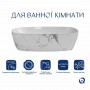 Раковина накладна Qtap Robin 500х380х140 мм, Marble, прямокутна, з донним клапаном QT04116302MR SD00054299