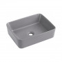 Раковина накладна Qtap Tern 480x370x135 мм, Stone grey, прямокутна, з донним клапаном QT17116069SG SD00054301