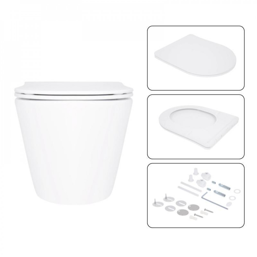 Готове рішення Qtap для ванної кімнати: підвісний унітаз Swan Ultra Quiet 520x360x320 + комплект інсталяції Nest 4 в 1 (лінійна SD00054306