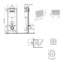 Готове рішення Qtap для ванної кімнати: підвісний унітаз Jay Ultra Quiet 520x360x320 + комплект інсталяції Nest 4 в 1 (кругла SD00054313