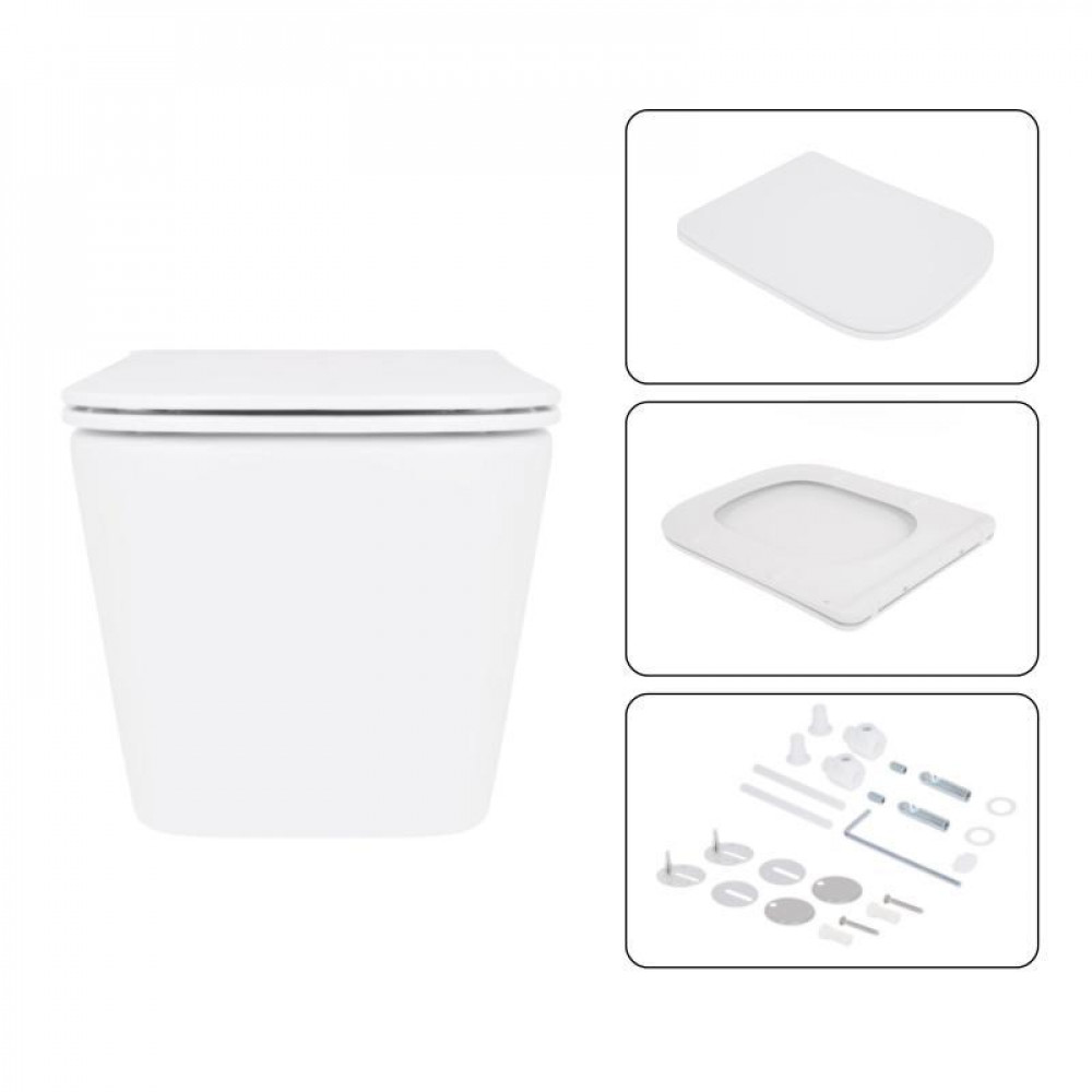 Готове рішення Qtap для ванної кімнати: підвісний унітаз Crow Ultra Quiet 520x360x290 + комплект інсталяції SD00054314