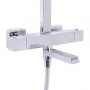 Душевая система универсальная Qtap Sloup термостатическая на три потребителя (с изливом) QTSLO51103OC48217 Chrome SD00054341