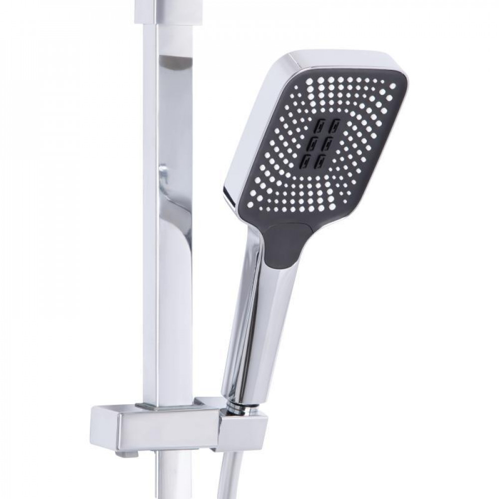 Душевая система универсальная Qtap Sloup термостатическая на три потребителя (с изливом) QTSLO51103OC48217 Chrome SD00054341