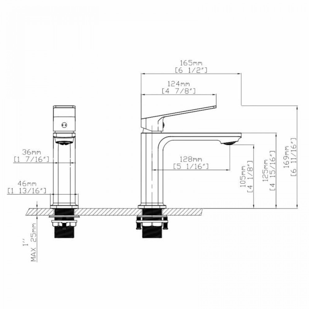 Смеситель для раковины низкий Qtap Capricorn, Chrome (k26) QTCAP1060102C48219 SD00054343