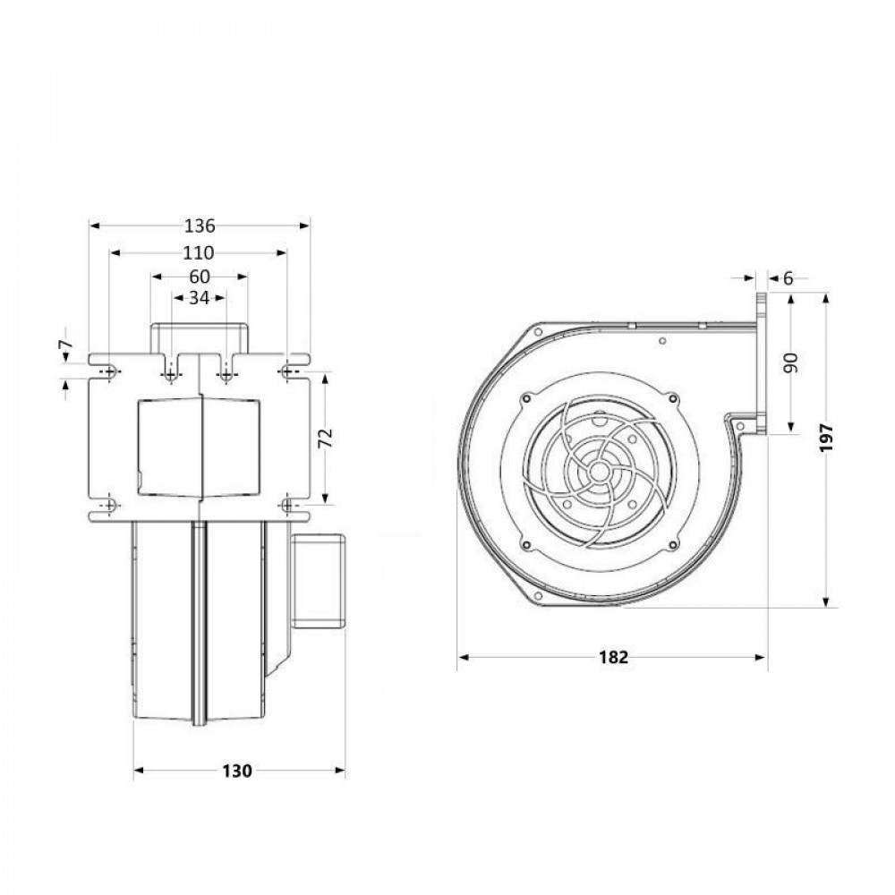 Вентилятор Thermo Alliance TA120 XX для котла до 40 кВт, 63 Вт, 255 м. куб. SD00054430