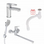 Комплект для Ванной Latwa: Смеситель для раковины LDLAT001CRM45412 + Смеситель для Ванной LDLAT005CRM45415 SD00054436