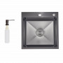 Lidz Handmade H5050HB Мийка для кухні інтегрована Decor Black PVD Honeycomb 2,5/0,5 мм LDH5050BDECPVD48369 SD00054493