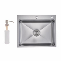 Lidz Handmade H6050H Мойка для кухни интегрированная Decor Honeycomb 2,5/0,5 мм LDH6050DEC48370