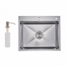 Lidz Handmade H6050H Мийка для кухні інтегрована Decor Honeycomb 2,5/0,5 мм LDH6050DEC48370