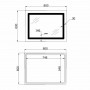 Дзеркало Lidz Kubis (KU2) 800х600 з LED-підсвічуванням Touch, з антизапотіванням, з димером, рег. яскравості LD78LF9048060 SD00054570