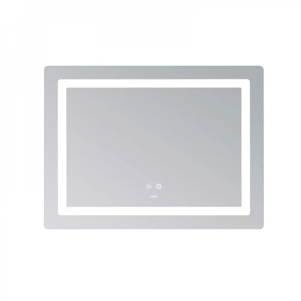 Дзеркало Lidz Kubis (KU2) 800х600 з LED-підсвічуванням Touch, з антизапотіванням, з димером, рег. яскравості LD78LF9048060 SD00054570